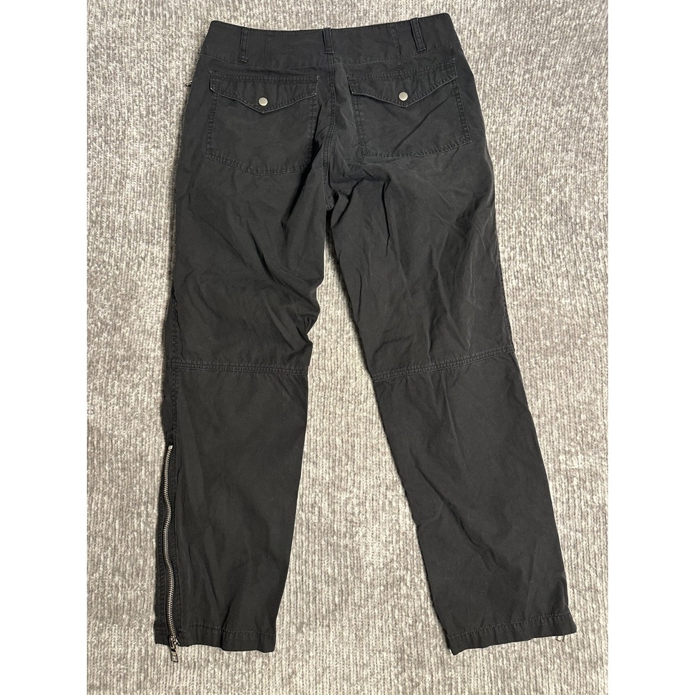 Guess Men's Black Pants Front Pockets Zipper Sides Y2K Paratrooper Size 32